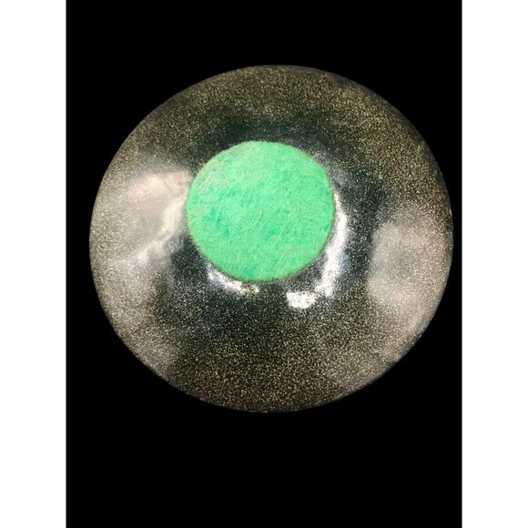 Handcrafted 5" Copper Enamel Dish Abstract Autumn Leaf Design Felted Bottom - Picture 4 of 6